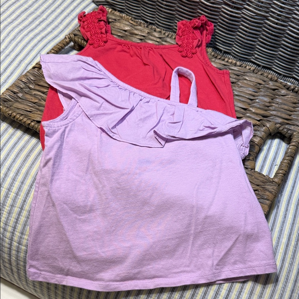 Janie and Jack Pink and Purple Tank Tops